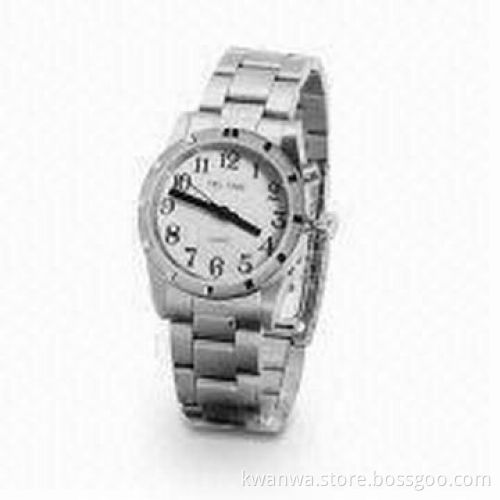 Watch with Time Talking and Alarm Setting Functions